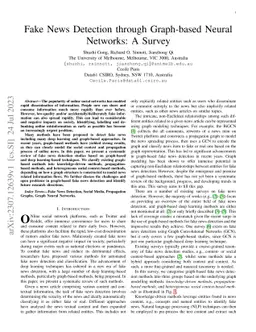 Fake News Detection Through Graph-based Neural Networks: A Survey