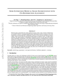 Semi-Supervised Medical Image Segmentation with Co-Distribution
  Alignment