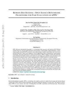 Remote Bio-Sensing: Open Source Benchmark Framework for Fair Evaluation
  of rPPG