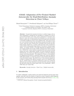 AMAE: Adaptation of Pre-Trained Masked Autoencoder for Dual-Distribution
  Anomaly Detection in Chest X-Rays