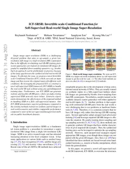 ICF-SRSR: Invertible scale-Conditional Function for Self-Supervised
  Real-world Single Image Super-Resolution