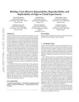 KheOps: Cost-effective Repeatability, Reproducibility, and Replicability
  of Edge-to-Cloud Experiments