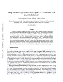 Early Neuron Alignment in Two-layer ReLU Networks with Small
  Initialization