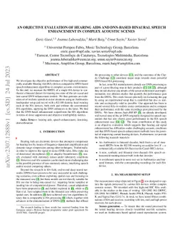An objective evaluation of Hearing Aids and DNN-based speech enhancement
  in complex acoustic scenes