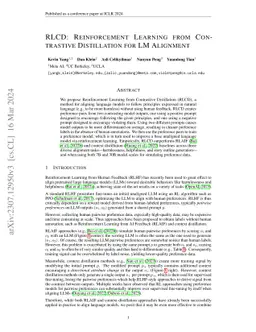 RLCD: Reinforcement Learning from Contrastive Distillation for Language
  Model Alignment