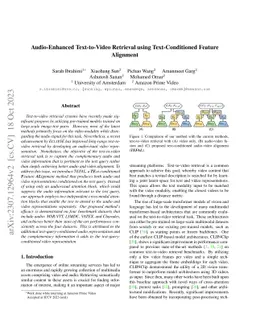 Audio-Enhanced Text-to-Video Retrieval using Text-Conditioned Feature
  Alignment