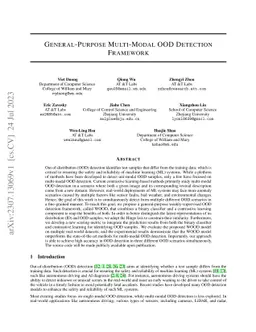 General-Purpose Multi-Modal OOD Detection Framework