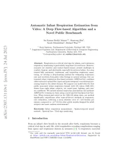 Automatic Infant Respiration Estimation from Video: A Deep Flow-based
  Algorithm and a Novel Public Benchmark