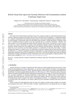 RoSAS: Deep Semi-Supervised Anomaly Detection with
  Contamination-Resilient Continuous Supervision