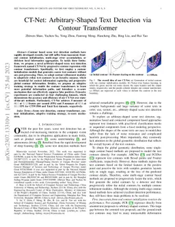 CT-Net: Arbitrary-Shaped Text Detection via Contour Transformer