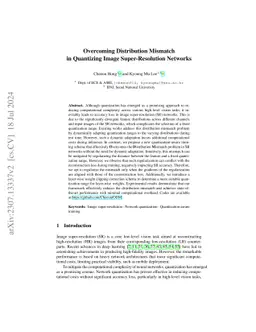 Overcoming Distribution Mismatch in Quantizing Image Super-Resolution
  Networks