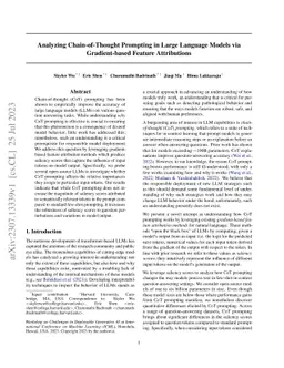 Analyzing Chain-of-Thought Prompting in Large Language Models via
  Gradient-based Feature Attributions