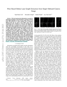 Prior Based Online Lane Graph Extraction from Single Onboard Camera
  Image