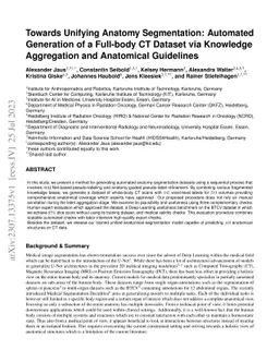 Towards Unifying Anatomy Segmentation: Automated Generation of a
  Full-body CT Dataset via Knowledge Aggregation and Anatomical Guidelines