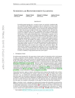 Submodular Reinforcement Learning