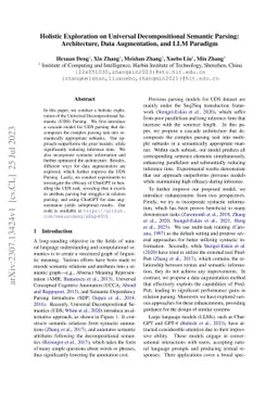 Holistic Exploration on Universal Decompositional Semantic Parsing:
  Architecture, Data Augmentation, and LLM Paradigm