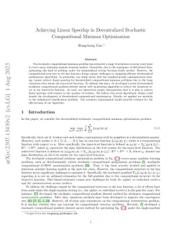 Achieving Linear Speedup in Decentralized Stochastic Compositional
  Minimax Optimization