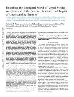 Unlocking the Emotional World of Visual Media: An Overview of the
  Science, Research, and Impact of Understanding Emotion