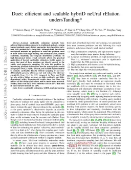 Duet: efficient and scalable hybriD neUral rElation undersTanding
