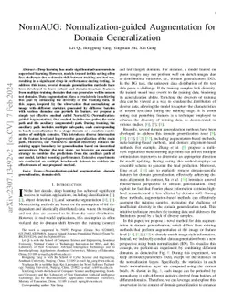 NormAUG: Normalization-guided Augmentation for Domain Generalization