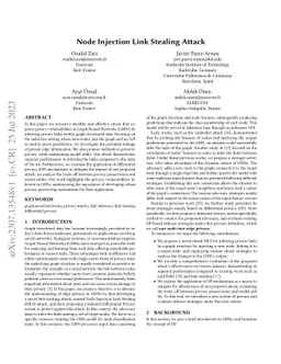 Node Injection Link Stealing Attack