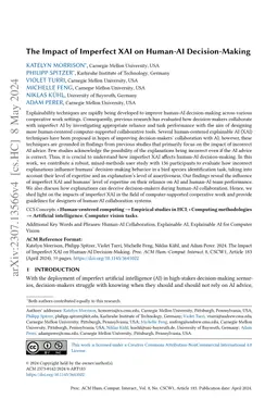 The Impact of Imperfect XAI on Human-AI Decision-Making