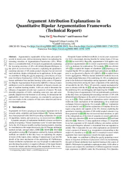 Argument Attribution Explanations in Quantitative Bipolar Argumentation
  Frameworks (Technical Report)