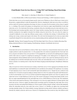 Cloud Render Farm Services Discovery Using NLP And Ontology Based
  Knowledge Graph