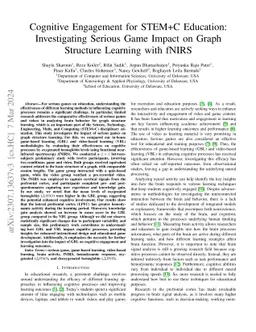 Cognitive Engagement for STEM+C Education: Investigating Serious Game
  Impact on Graph Structure Learning with fNIRS