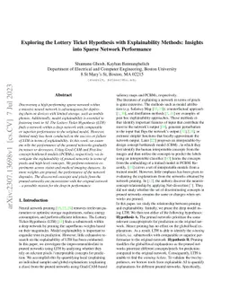 Exploring the Lottery Ticket Hypothesis with Explainability Methods:
  Insights into Sparse Network Performance