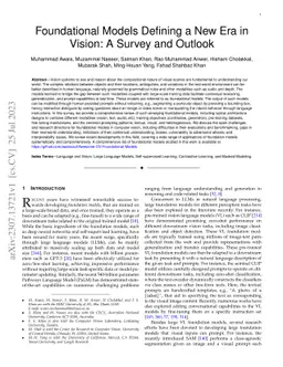 Foundational Models Defining a New Era in Vision: A Survey and Outlook