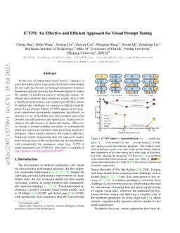 E^2VPT: An Effective and Efficient Approach for Visual Prompt Tuning