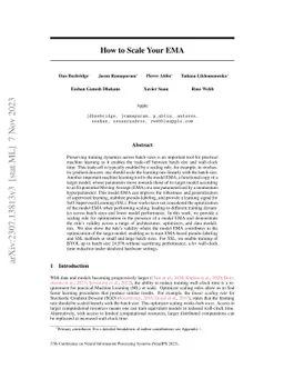 How to Scale Your EMA