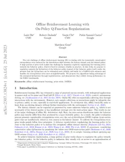Offline Reinforcement Learning with On-Policy Q-Function Regularization
