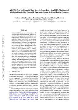 ARC-NLP at Multimodal Hate Speech Event Detection 2023: Multimodal
  Methods Boosted by Ensemble Learning, Syntactical and Entity Features