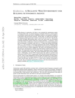 WebArena: A Realistic Web Environment for Building Autonomous Agents