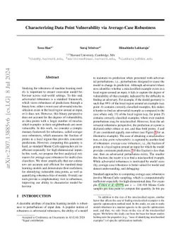 Characterizing Data Point Vulnerability via Average-Case Robustness