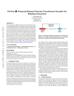 FinTree: Financial Dataset Pretrain Transformer Encoder for Relation
  Extraction