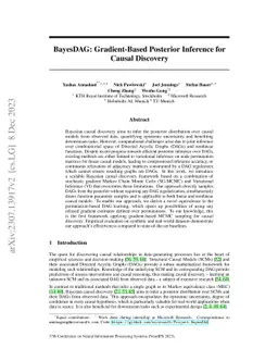 BayesDAG: Gradient-Based Posterior Inference for Causal Discovery