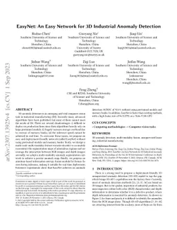 EasyNet: An Easy Network for 3D Industrial Anomaly Detection