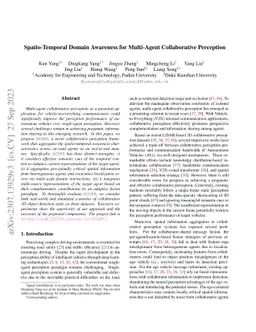 Spatio-Temporal Domain Awareness for Multi-Agent Collaborative
  Perception