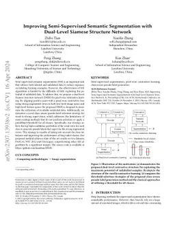 Improving Semi-Supervised Semantic Segmentation with Dual-Level Siamese
  Structure Network