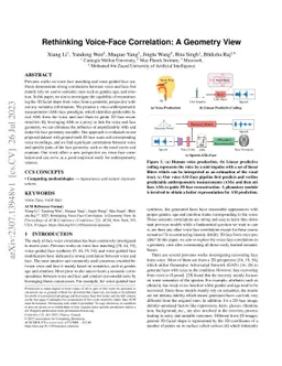 Rethinking Voice-Face Correlation: A Geometry View