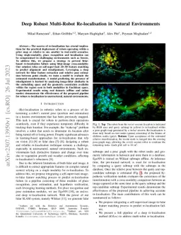 Deep Robust Multi-Robot Re-localisation in Natural Environments