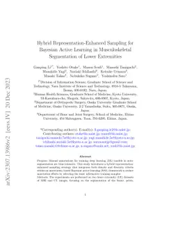 Hybrid Representation-Enhanced Sampling for Bayesian Active Learning in
  Musculoskeletal Segmentation of Lower Extremities