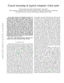 Causal reasoning in typical computer vision tasks