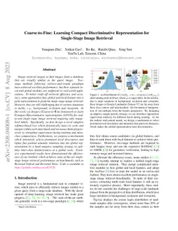 Coarse-to-Fine: Learning Compact Discriminative Representation for
  Single-Stage Image Retrieval