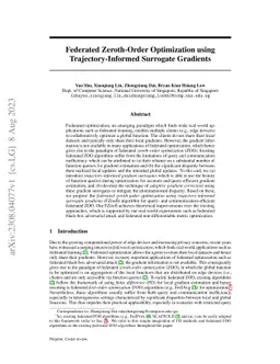 Federated Zeroth-Order Optimization using Trajectory-Informed Surrogate
  Gradients