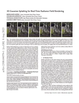 3D Gaussian Splatting for Real-Time Radiance Field Rendering