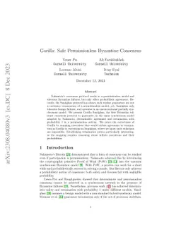 Gorilla: Safe Permissionless Byzantine Consensus